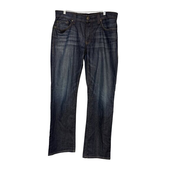 Fidelity Denim Straight Leg Jeans Size 36 Bound & Riveted Dark Wash Mens Jeans - Picture 1 of 8